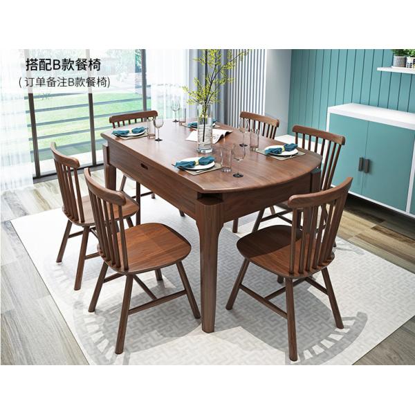 Quality Custom Rectangular Solid Wood Table , Extendable Dining Table With Chairs for sale