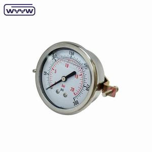 China Water Tank 60mm Oil Pressure Gauge U-Clamp With Stainless Steel Case on sale