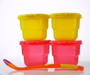 Buy cheap 2pcs BPA Free Airtight Plastic Baby Food Storage With Spoon product