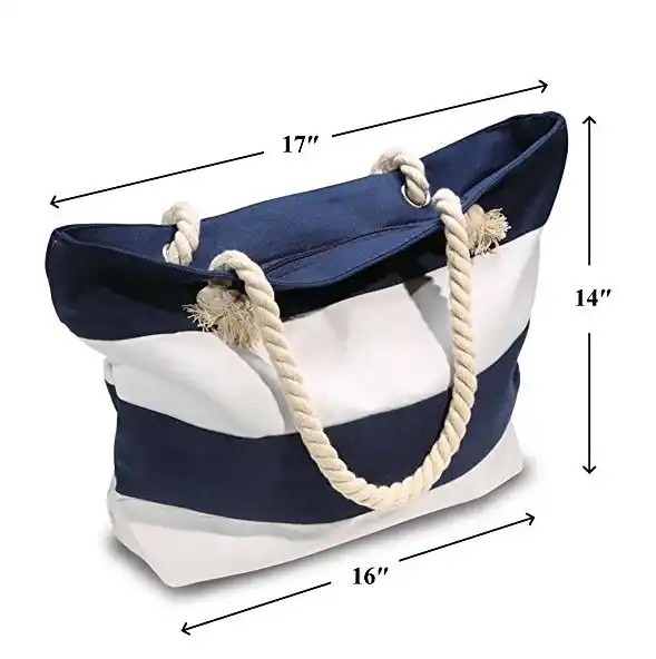 Washable Cotton Canvas Tote Bag Custom Large Capacity Recycled For Students