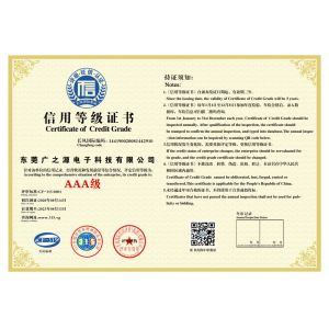 Guangyuan Technology (HK) Electronics Co., Ltd. Certifications