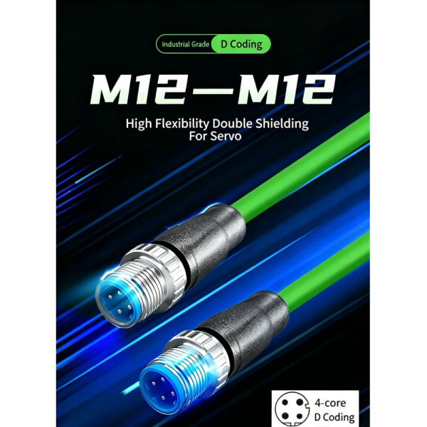 High-Speed M12 X Coded 8pin to RJ45 CAT6A Cable IP67 Shielded