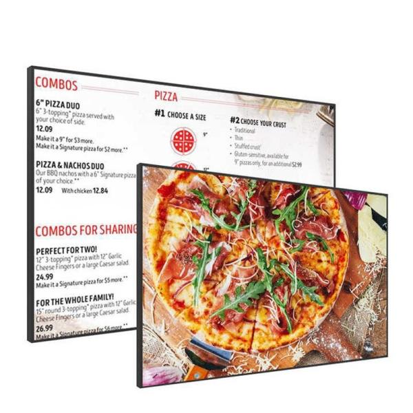 Wall Mounted Digital Signage with 178° Viewing Angle and HDMI/VGA/DVI/AV/USB Outputs for Indoor/Semi-Outdoor Advertising