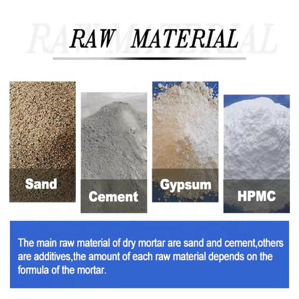 High Output Dry Mortar Equipment 5kW Small Dry Mortar Batching Plant