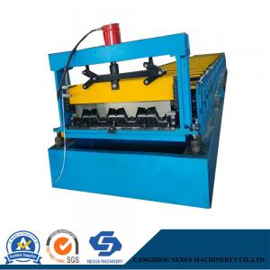 China                  Profiled Steel Sheet Concrete Slab Plate Floor Decking Panel Roll Forming Machine with PLC Control System              on sale