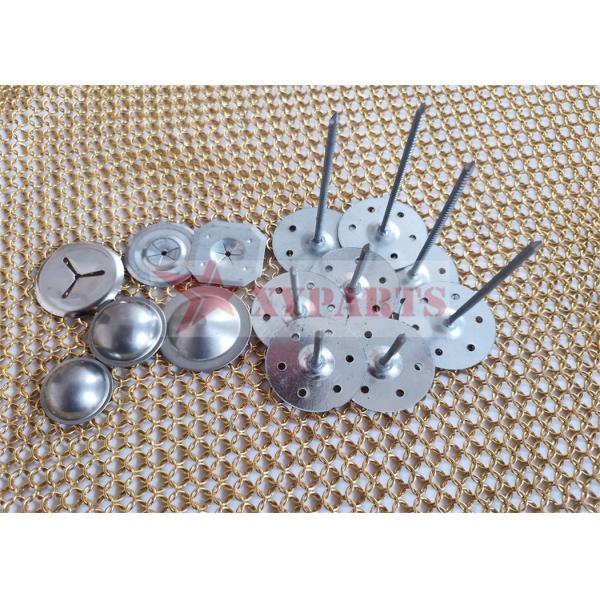 Metal 35mm Round Disc Insulation Anchors With Self Locking Dome Cap Washer