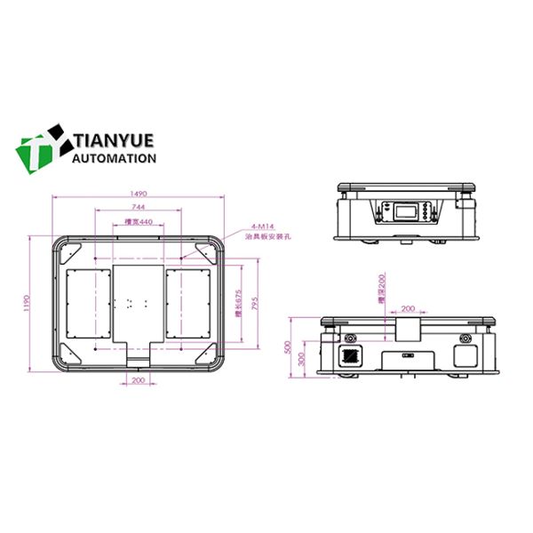 5000KG Bearing Weight AGV Automated Guided Vehicle with Precise Navigation ±10mm and Back Lift Docking Mode