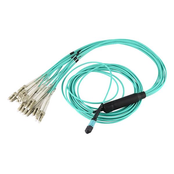 12F OM3 OM4 Fan Out MPO Patchcord For Data Communication Network