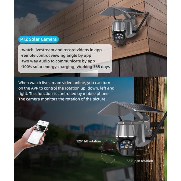 5V 2A ABS 4g Wifi Security Camera , 4g Ptz Camera Solar Fireproof