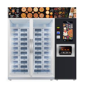 China Pizza Cooling Locker Vending Machine With Microwave Micron smart vending on sale