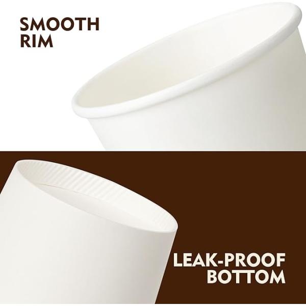 Kraft Custom Paper Coffee Cups Recyclable For Party Picnic Travel