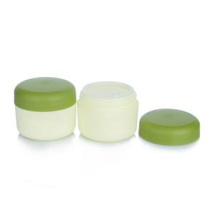 Buy cheap Eco Friendly 35ml Empty Cream Jar Light Green Plastic Frosted Glass Cosmetic Jars product