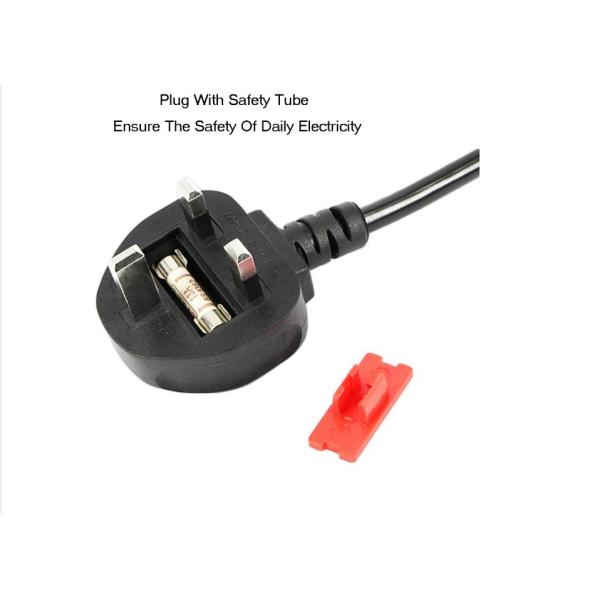 1.5m 3 Pin 2 Ac Power Cord Cable For Kettle Pc Computer BS 1363