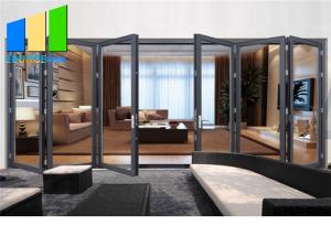 Buy cheap Double Glazing Lowes Bi Fold Door Accordion Aluminum Glass Patio Exterior Folding Door product
