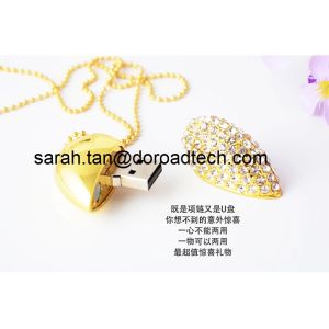 Buy cheap Jewelry USB Flash Drives, Heart Shape Flash Memory, Crystal Gift USB for from wholesalers