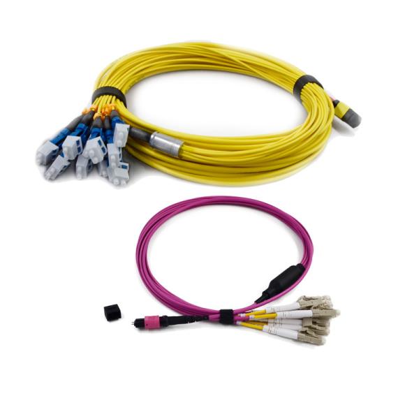 3.0mm G657A1 MPO MTP Fiber Optic Patch Cord with ≤0.35dB Low Insertion Loss and