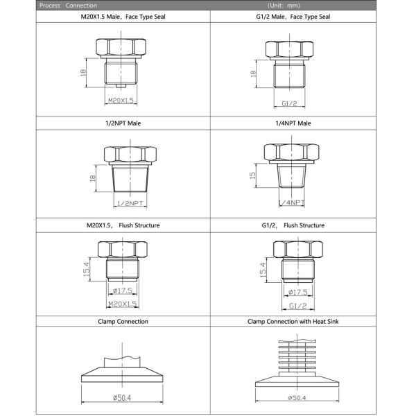 BP93420-III Industrial Pressure Transmitter Sensor with Customizable Interface Level Sensor
