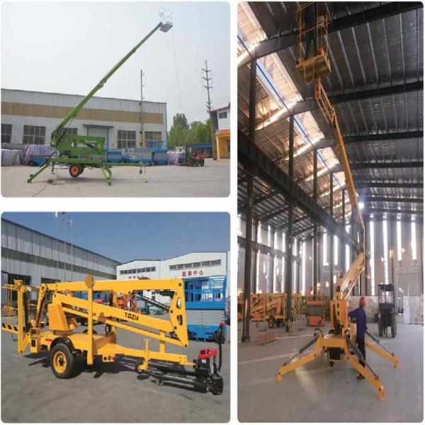 Trailer Type Folding Arm Electric Lifting Platform Electric Towable Boom Lift