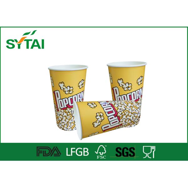 Personalized Recyclable Food Packaging Custom Popcorn Bucket , Small Popcorn Boxes