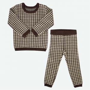 China 2023 2024 Autumn Winter Baby sweaters clothes Jacquard knitted design customized kids sweater set on sale