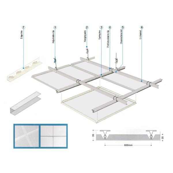 Perforated Aluminum Ceiling Panels 500x500mm PE Coating