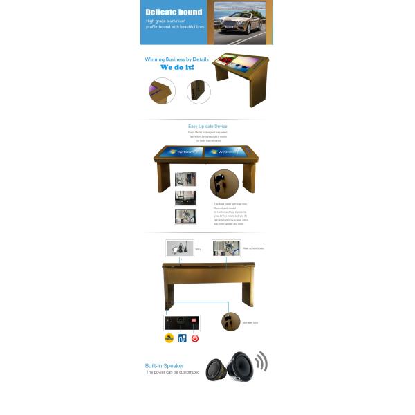 4GB RAM Monitor Touch Screen Kiosk , Compatable Interactive Multi Touch Table