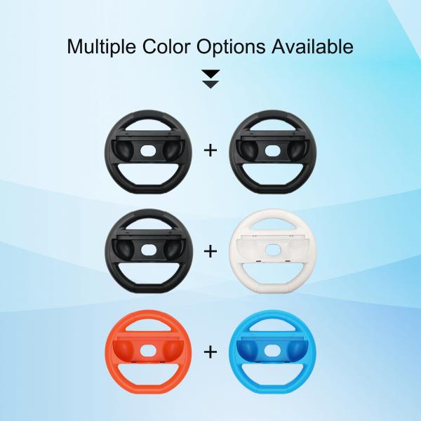 2 in 1 Durable ABS Steering Wheels for Nintendo Switch 2 Joy-Con Racing Game Controller