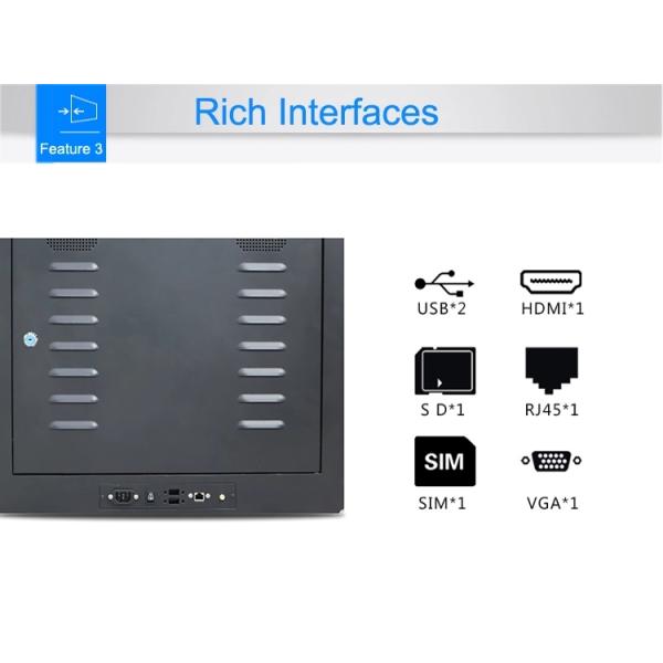 Indoor Totem Interactive Touch Screen Kiosk 43 Inch Mall Panel Advertising Touch Screen