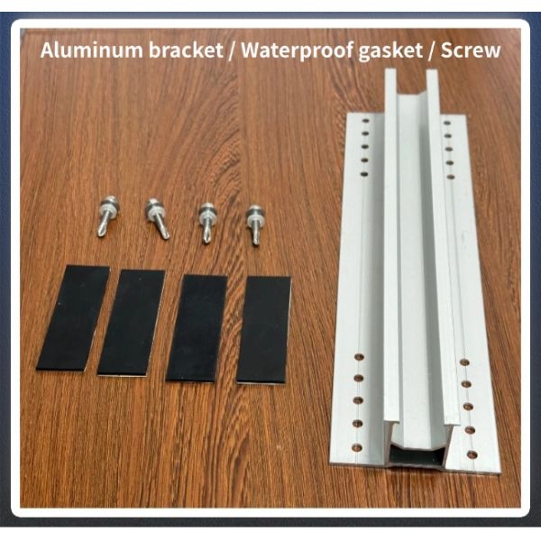 Short Solar PV Mounting Rail Solar Kits Aluminium Metal Structure Pitched