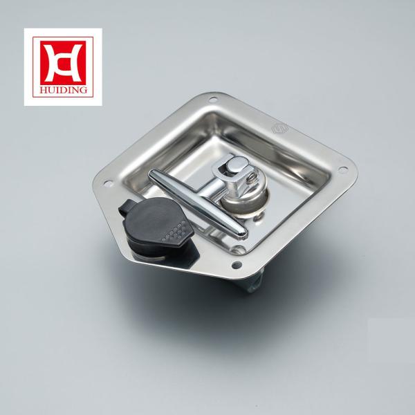 Huiding Stainless Steel Folding T Shaped Handle Paddle Latch Keyed Push To Close Locks