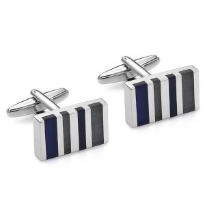 China Souvenir Square Custom Cuff Link Metal Nickel Plated For Wedding on sale