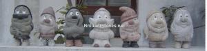 Seven Dwarfs Granite Statues, Polished, 1 or more kinds granites mixed, Suits for Garden