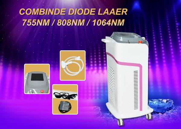 Quality 600w Diode Hair Removal Laser Machine Micro Channel 755/808/1064nm Combination for sale