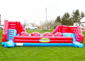 Buy cheap Red Balls Inflatable Sports Games Wipe Out Interactive Obstacle Course product