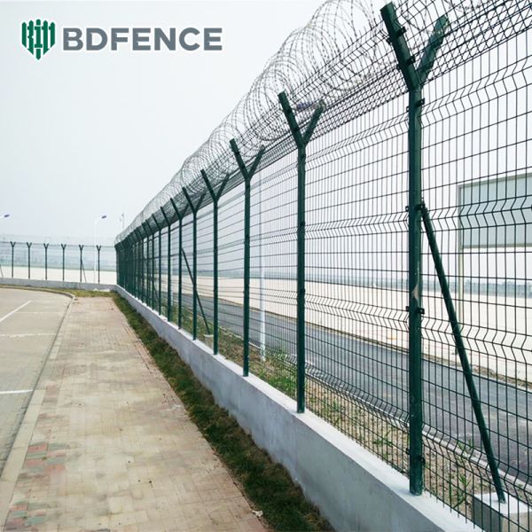 Anti-Climbing High Security Transparent View Galvanized Panel Prison Airport Ranch Fence Eco-Friendly Rustproof Waterproof
