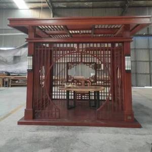 Buy cheap Carbonized Anticorrosive Chinese Wood Gazebo Arches Shade All Seasons product