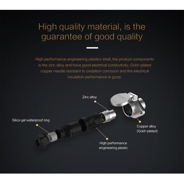 Cnlinko 3 4 5 7 9 12 Pin Push Pull Circular IP68 Waterproof M20 Plug Socket Connector for for Solar Energy Systems