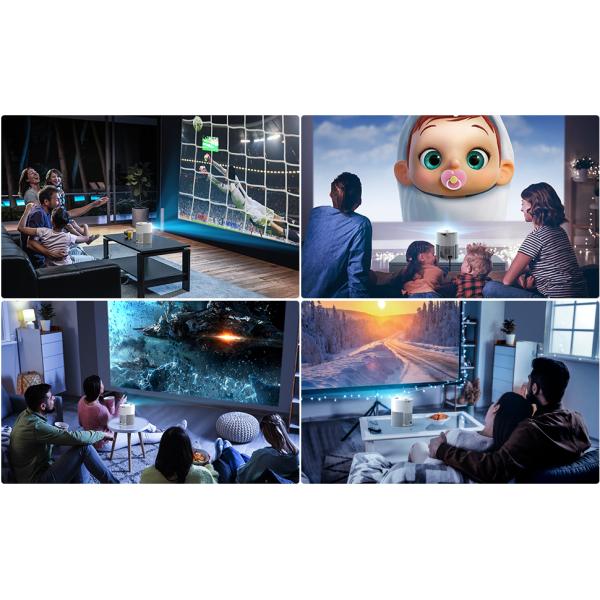 M1 Mini Full HD Android Projector Unique Cylindrical Projector with Free Carry Bag / Mini Tripod