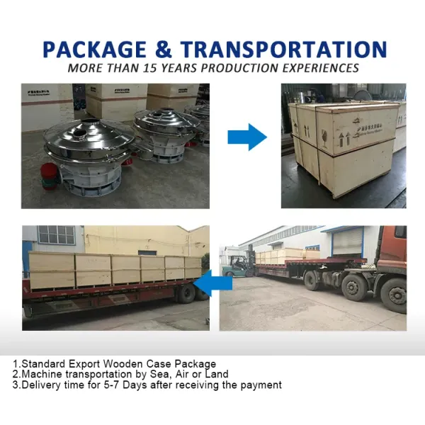 Large Output Vibro Sifter Machine Single Deck Flour Removing Impurities