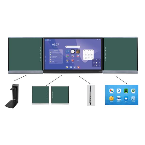IBoard Factory Android 14 8+128G Win 11 Dual System Interactive Flat Panel IR 20 Touch Supported With Screen Share Interactive Whiteboard With Marker