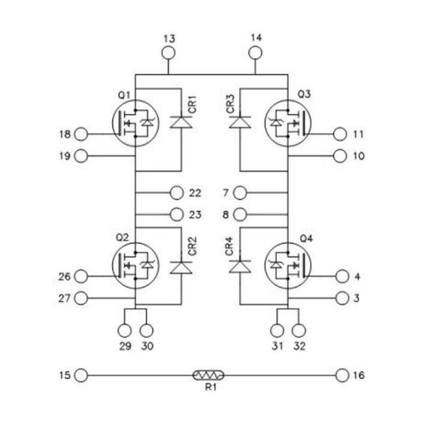 4N-Channel Mosfet Array MSCSM170HM23CT3AG Full Bridge SiC MOSFET Power Module 602W
