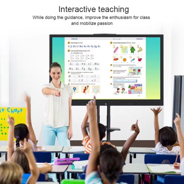110" Anti Glare Glass 4K Resolution Android PC All In One Touch Screen Smart Board for School Meeting Room