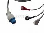 3 Leads DATEX ECG Patient Cable , with Leadwires / Snap / IEC