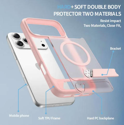 iPhone 17 Pro Max TPU Case with MagSafe Support and Shock Resistance