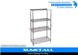 China Commercial Metro Chrome Wire Shelving , Metal 4 Tier Wire Storage Racks on sale