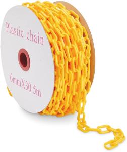 Buy cheap Warning Chain Yellow Plastic Barrier Chain Weatherproof Safety Chain product