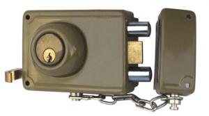 Household Brass Cylinder Rim Door Lock With Keys High Security