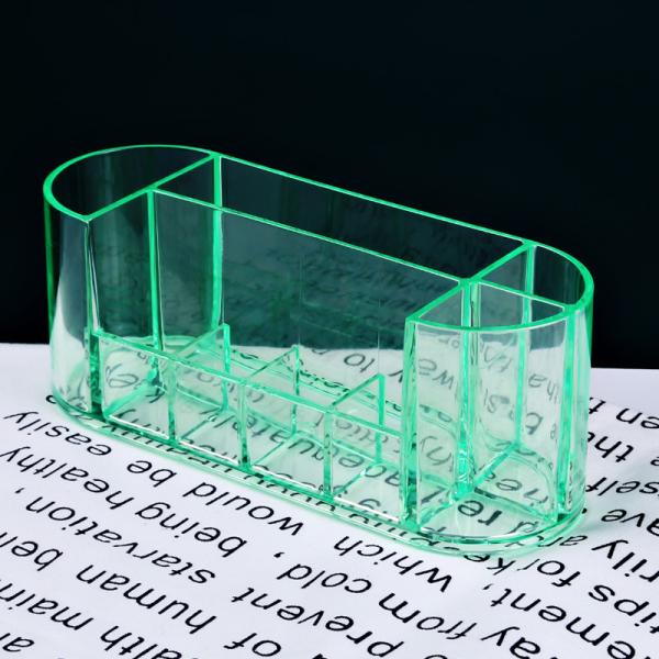 H6.8cm Humanized Plastic Makeup Storage Box With Compartments Shelf