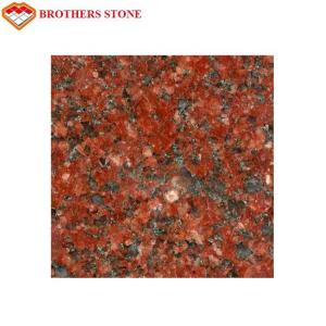 China Polished Flamed Granite Stone , India Imperial Flower Red Granite Slab on sale