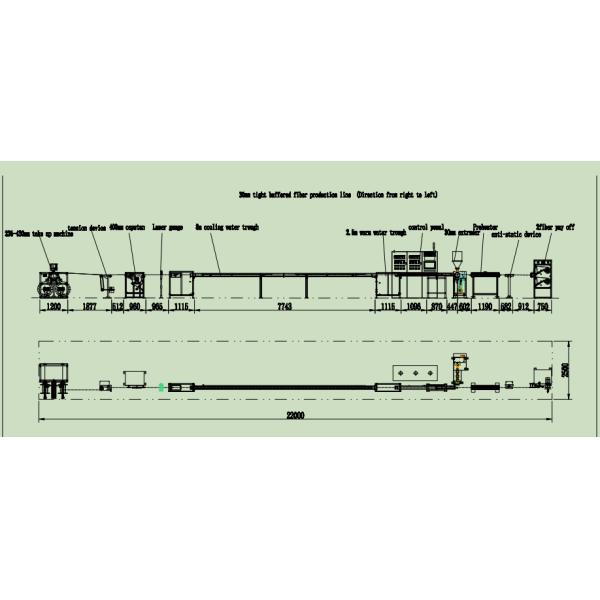 30mm Loose Buffered Fiber Optic Cable Production Line With Semi - Auto Take Up